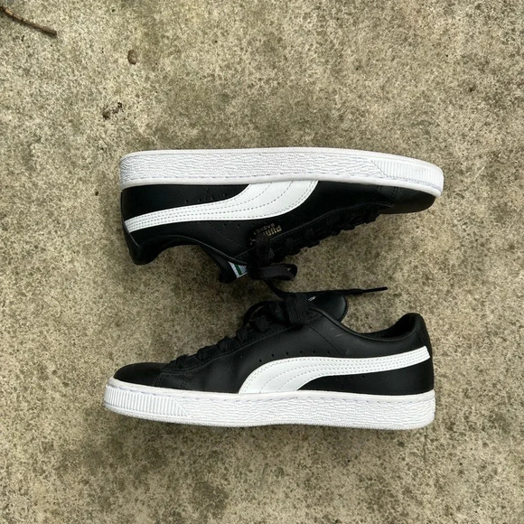 Puma Basket Classic 21Jr Black & White, size 37 (youth  size 5) - Picture 4 of 10